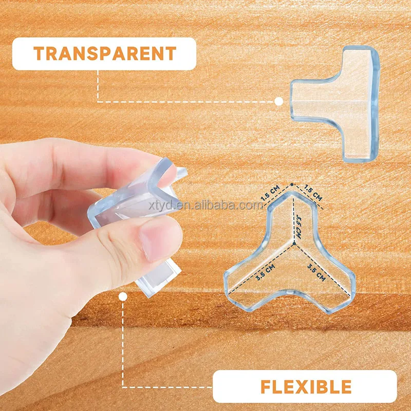 Transparent Baby Safety Products Adhesive Corner Cover Pvc Table Corner Guard Anti-collision Protector