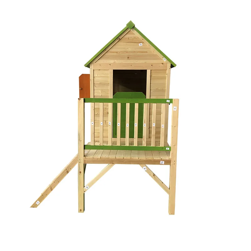 Children Kids Kindergarten Wooden Outdoor Playhouse In Playground