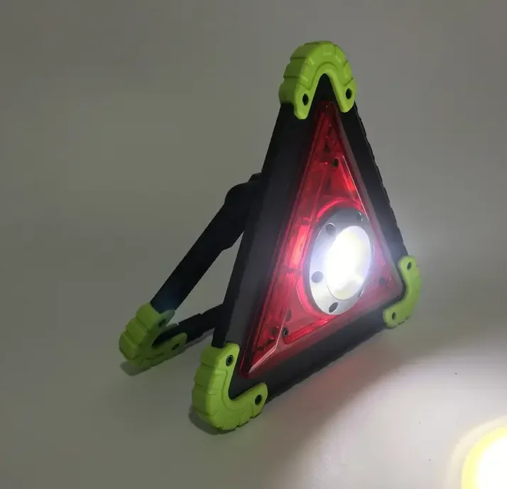 LED warning light portable car mini triangular work light COB floodlight camping light