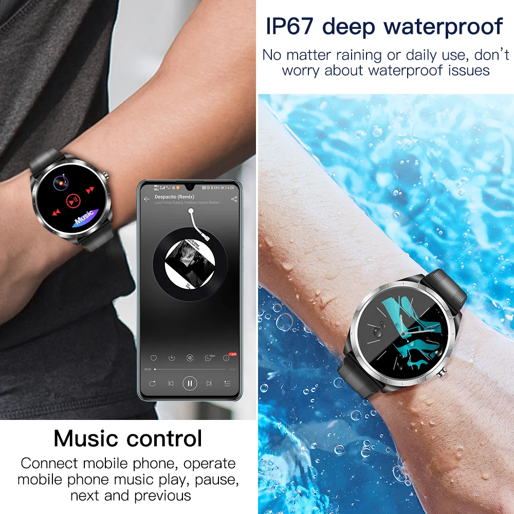 Multi language smart watch ECG monitoring professional IP 68 waterproof heart rate control smartwatches wearing