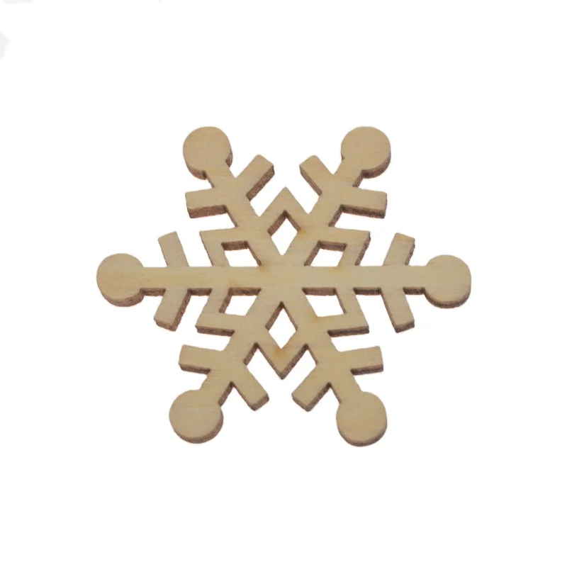 DIY натуральные деревянные чипсы, Подвесные Украшения для рождественской елки, подвеска в форме снежинок, рождественские реквизиты, украшения, подарки для детей