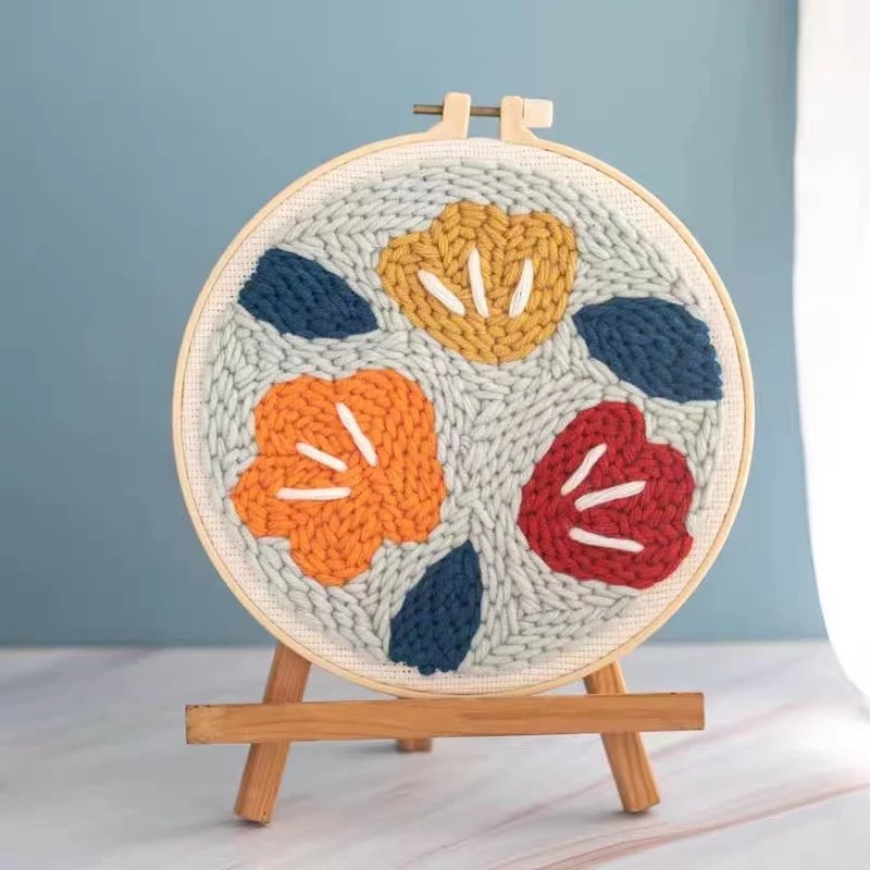  Hot Sale on Amazon Diy Set Punch Needle Starter Kit for Beginner Cartoon Rug