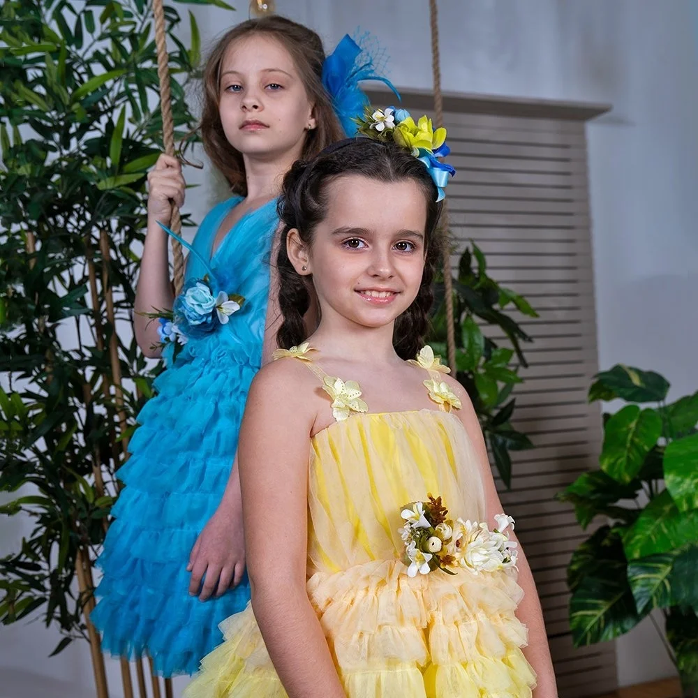 High Quality Wholesale Summer Casual Princess Kids Ball Gown Flower Dresses For Girls Of 10 Year Old