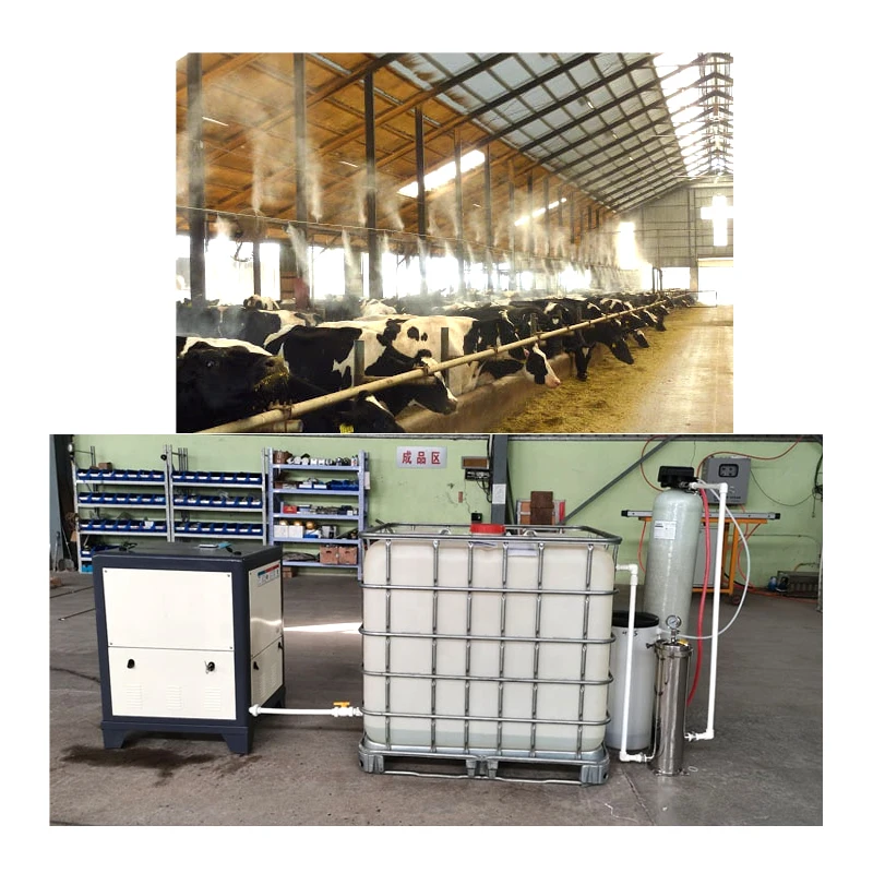 poultry farm fog spray high pressure water fog misting system