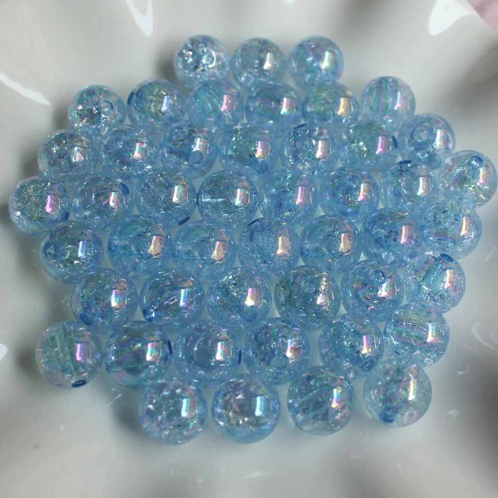 Amazon hotsale  8mm/10mm/12mm/14mm/16mm/18mm/20mm Acrylic Crackle AB Color Beads