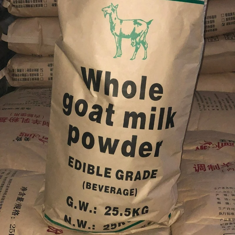 food glass 25kg Raw sterilizec whole full cream goat milk powder for infant baby adult formula