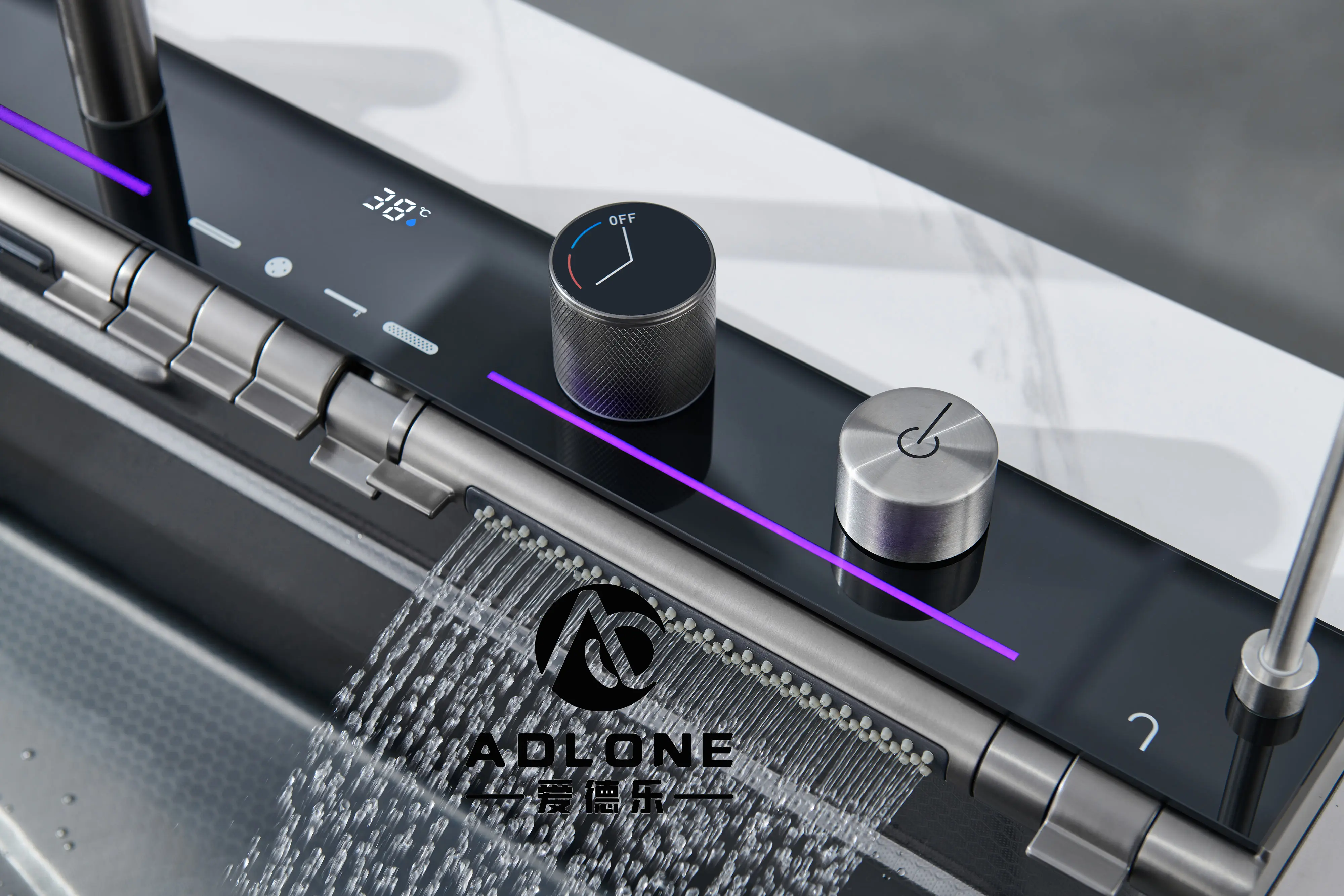 New Dragon Fly Rain  Supplier Nano 304 Stainless Steel Piano Key Flying Waterfall Big Size Kitchen Sink