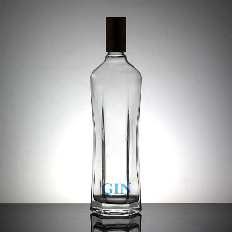 Glass Material Vodka Bottle Whisky With Metal Cover 700ml 1000ml Glass Bottle