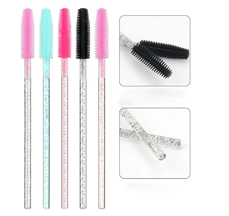 Xiujiesi Factory Price Eyelash Brushes 50 Pcs Pack Silicone Lash Wands Eyelash Extension Essentials