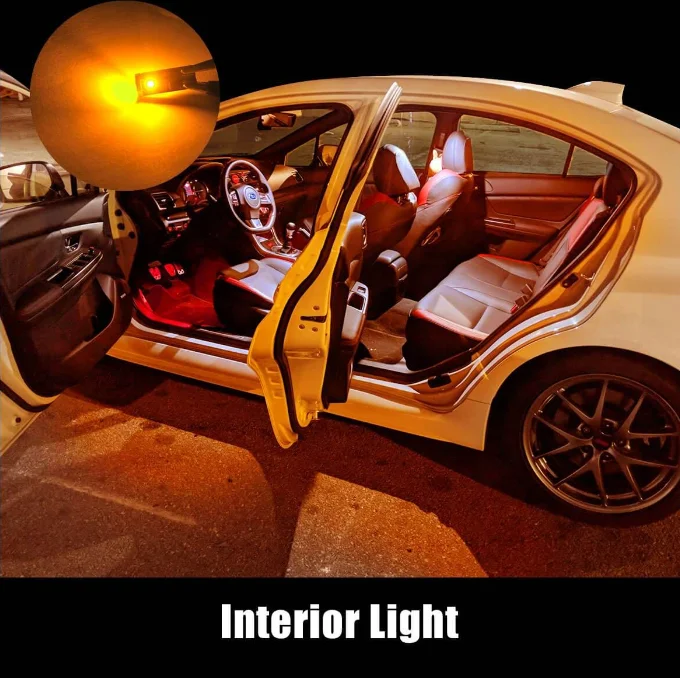 Canbus 3030SMD T10 194 168 2825 led License Plate Light 921 Amber red white car interior side market led bulb