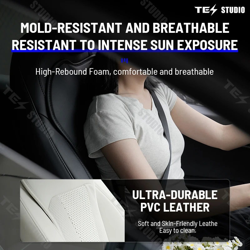 For Tesla Model 3/Y Ventilation Breathable Car Seat Cover Summer Cool Protector Sheet Interior Cushion For Front Single Seat