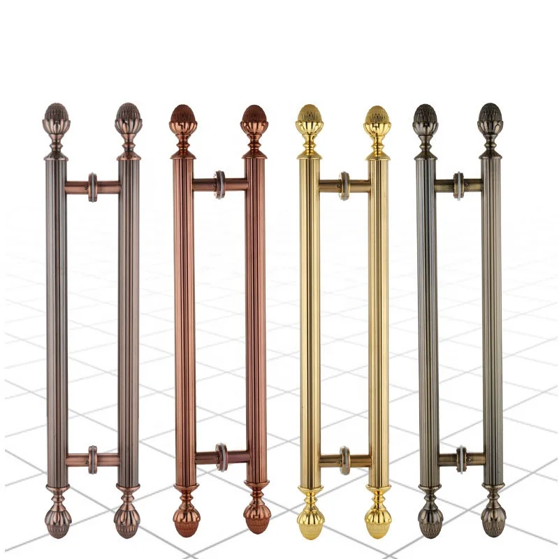 Высококачественный удлиненный толкающий стержень для офисного здания, круглая Входная стеклянная дверная ручка из нержавеющей стали