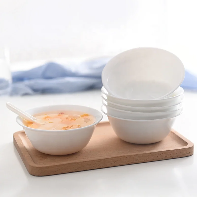 Factory cheap eco-friendly Microwave Safe round opal  glass bowls  dinnerware set