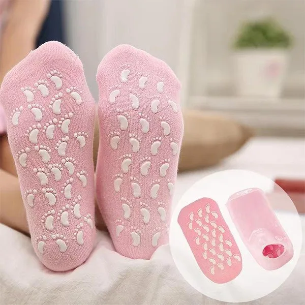 hot selling solid men women OEM gel socks high quality custom anti-slip spa grip gel socks