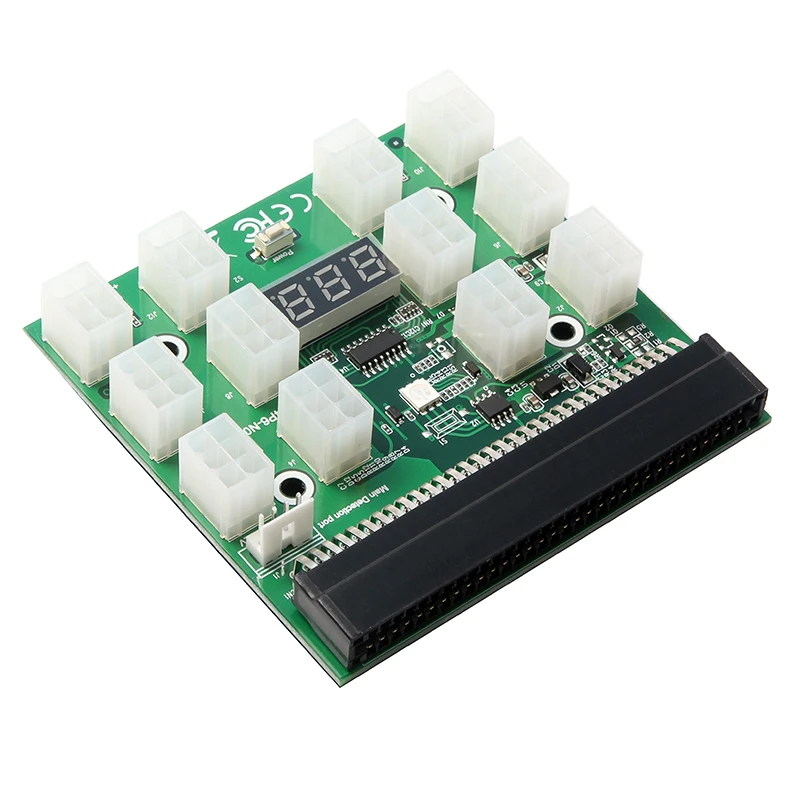  12 Порт добыча коммутационная плата 6Pin адаптера для майнинга биткоинов Шахтер BTC