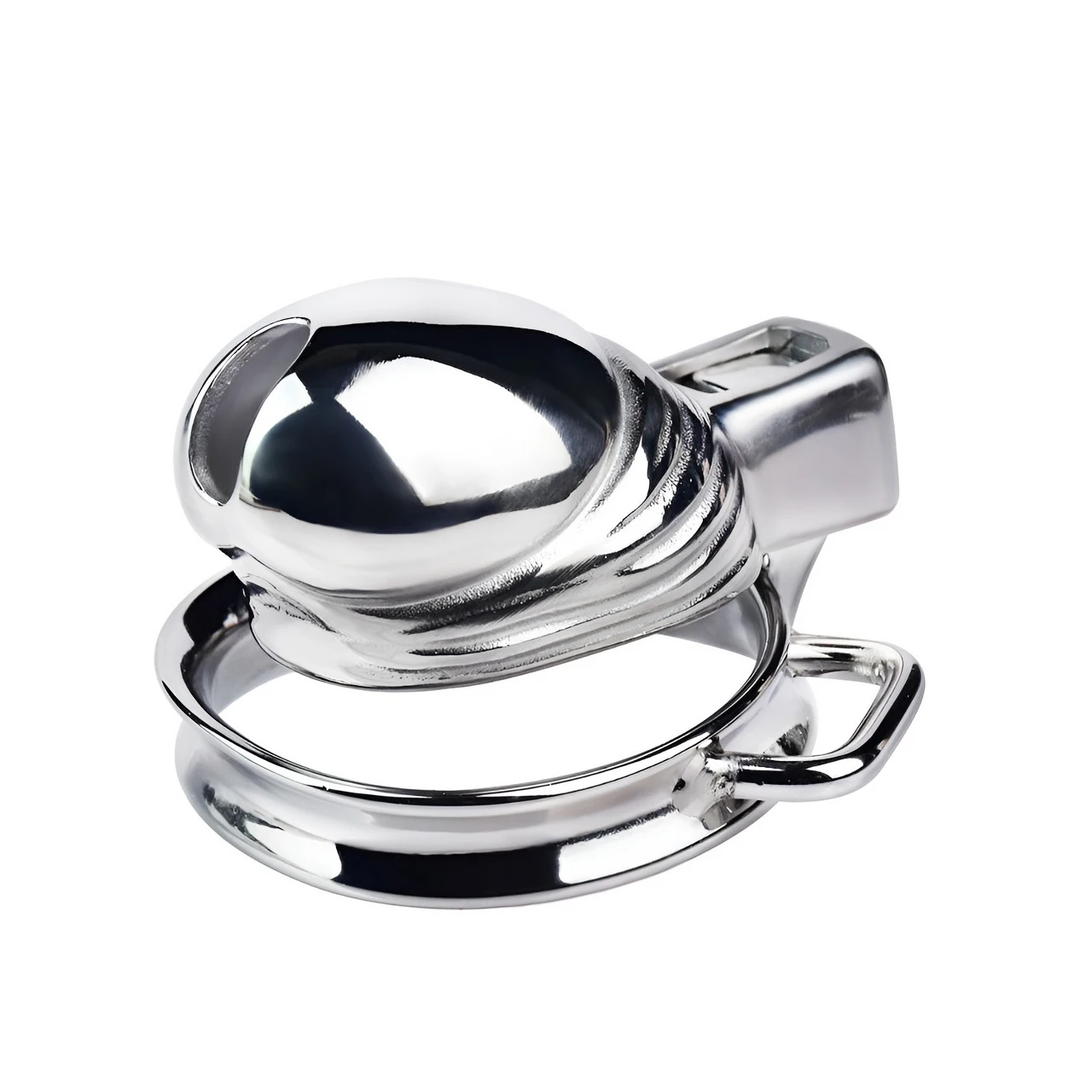 FRRK Penis Shaped Chastity Cage metal male chastity device sex toys for men Cock Lock Cage 304 Stainless Steel  BDSM Adult Toy
