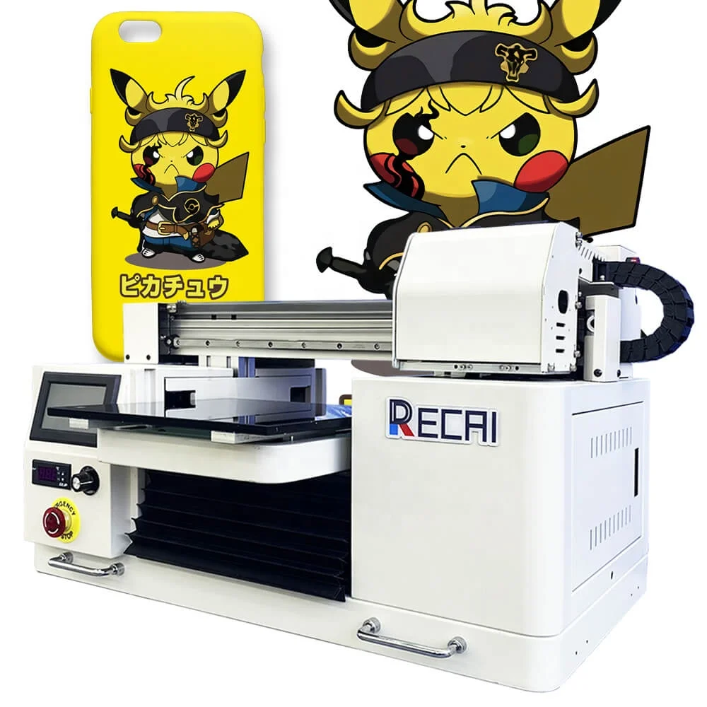 RECAI Multifunctional Metal Wood Acrylic Plastic Id Card Printer with Varnish 3D Effect UV Printer Machine