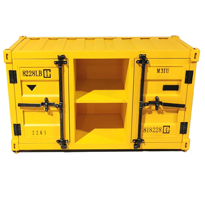 Vintage industrial simple bar storage container design metal stable home kitchen cabinet