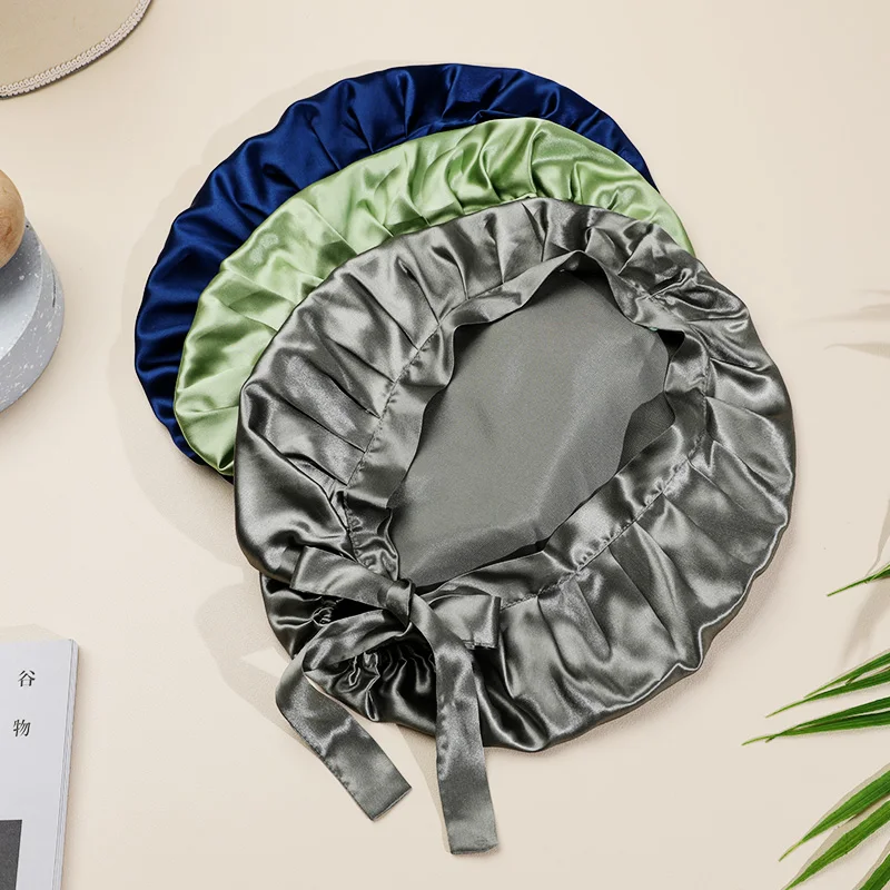 Mulberry Silk Hair Turban Silk Satin Bonnets Women Silk Hair Bonnets