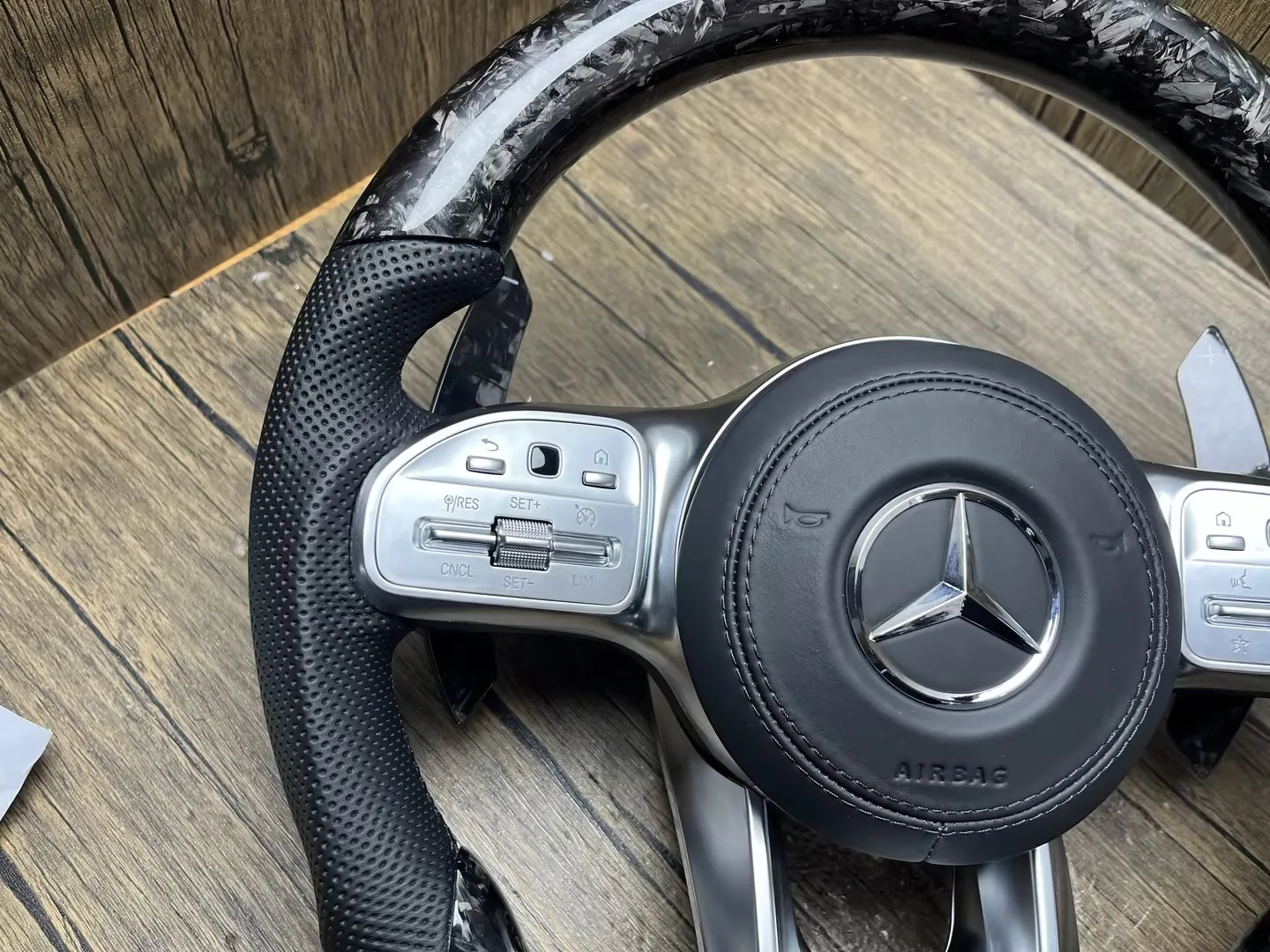 Углеродное волокно Автомобильное рулевое колесо для Mercedes Benz W205