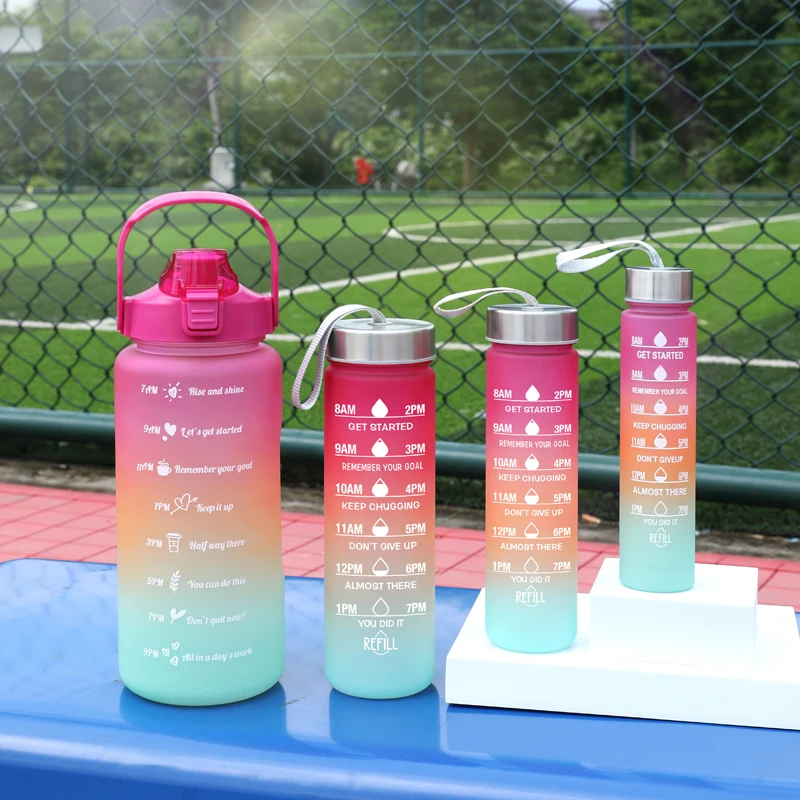 2 .2Liters Water Bottle Motivational Drinking Bottle Sports Water Bottle With Time Marker
