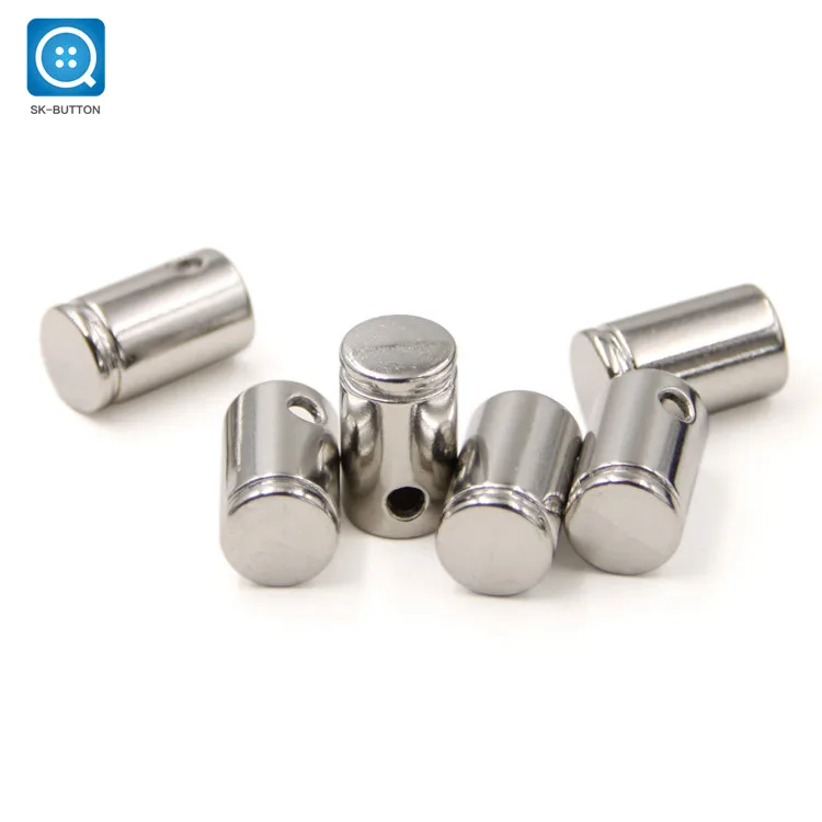 Corrosion resisting custom gold drawstring metal end cord metal stopper for swimwear garment