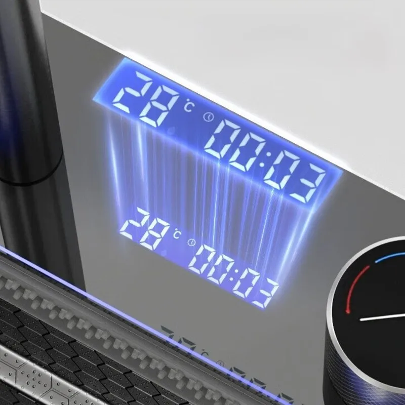 Digital display rain sink 304 stainless steel kitchen sink honeycomb embossed large sink pull out kitchen faucet