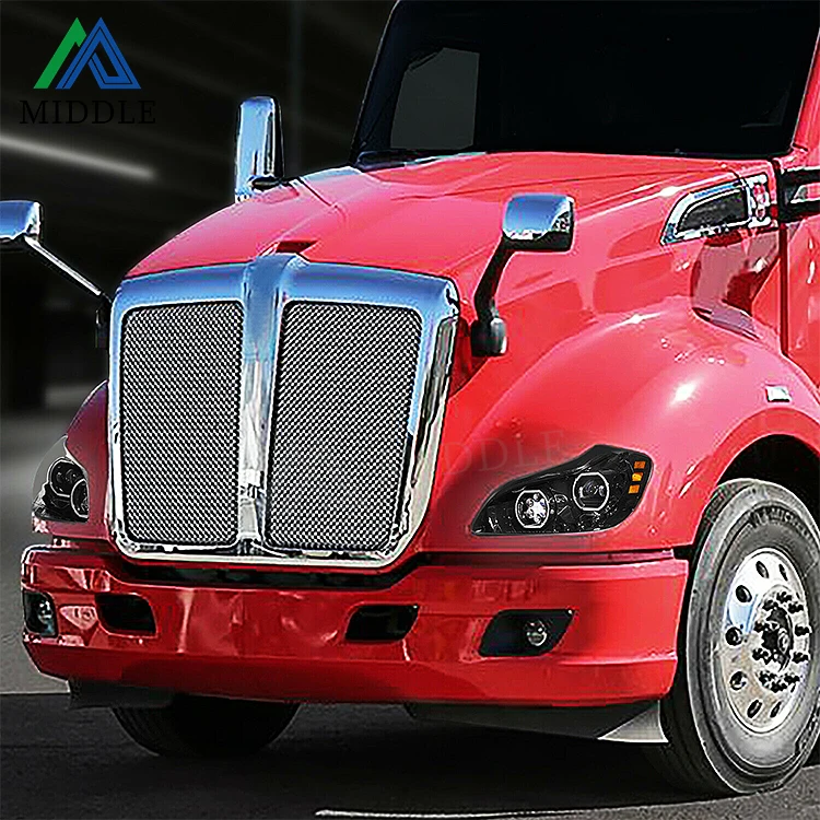 2021 средние части двойной HALO проектор черный стиль фары для 2013-2021 KENWORTH T680