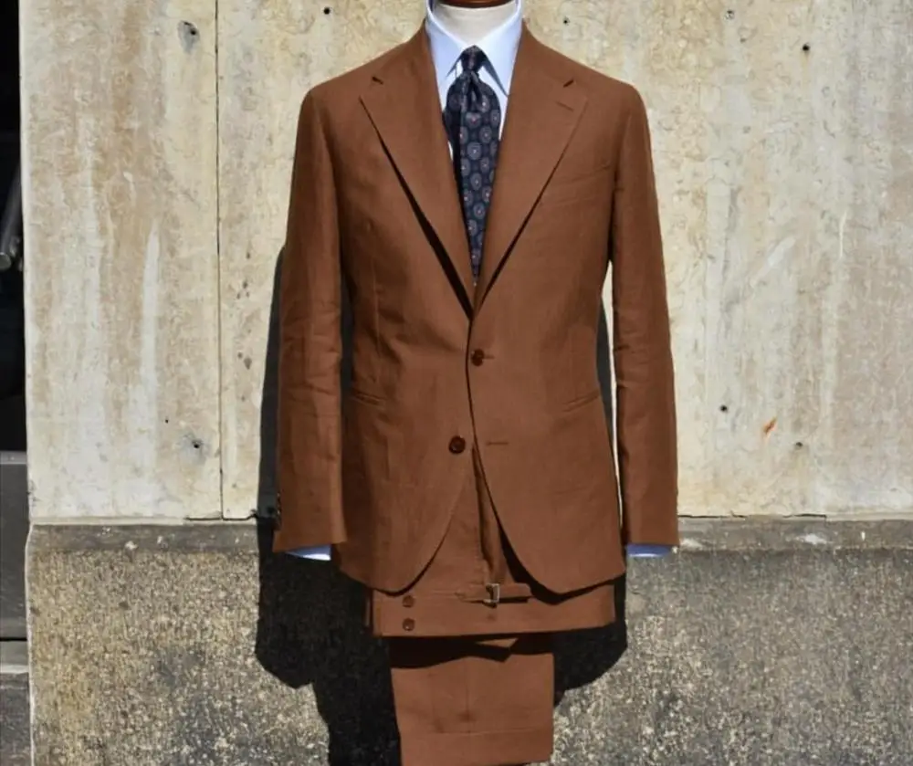 
New Style Men Suit Brown Business Suit Three Piece Wedding Men Suit Slim Fit 