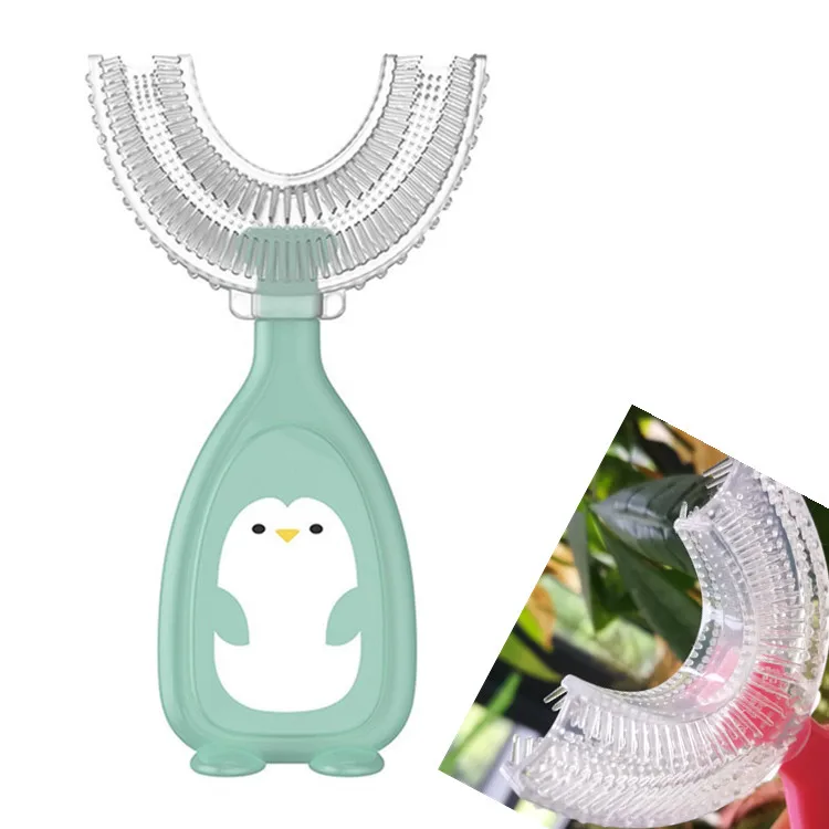 Baby Mouth Cleaning Silicone Brush U-shaped Baby Toothbrush
