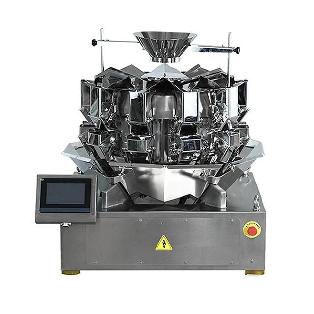 Automatic small 10/14 head multihead weigher gummy candy/tea leaves weighing packing machine