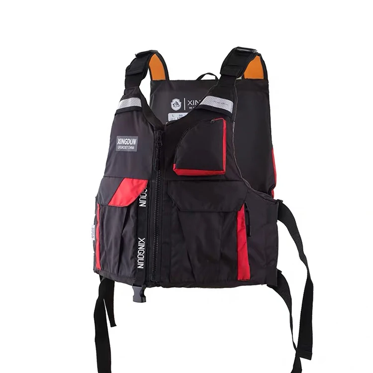 New style 75n water sports costume Water sports kayak foam swim safety life vest jacket with pockets