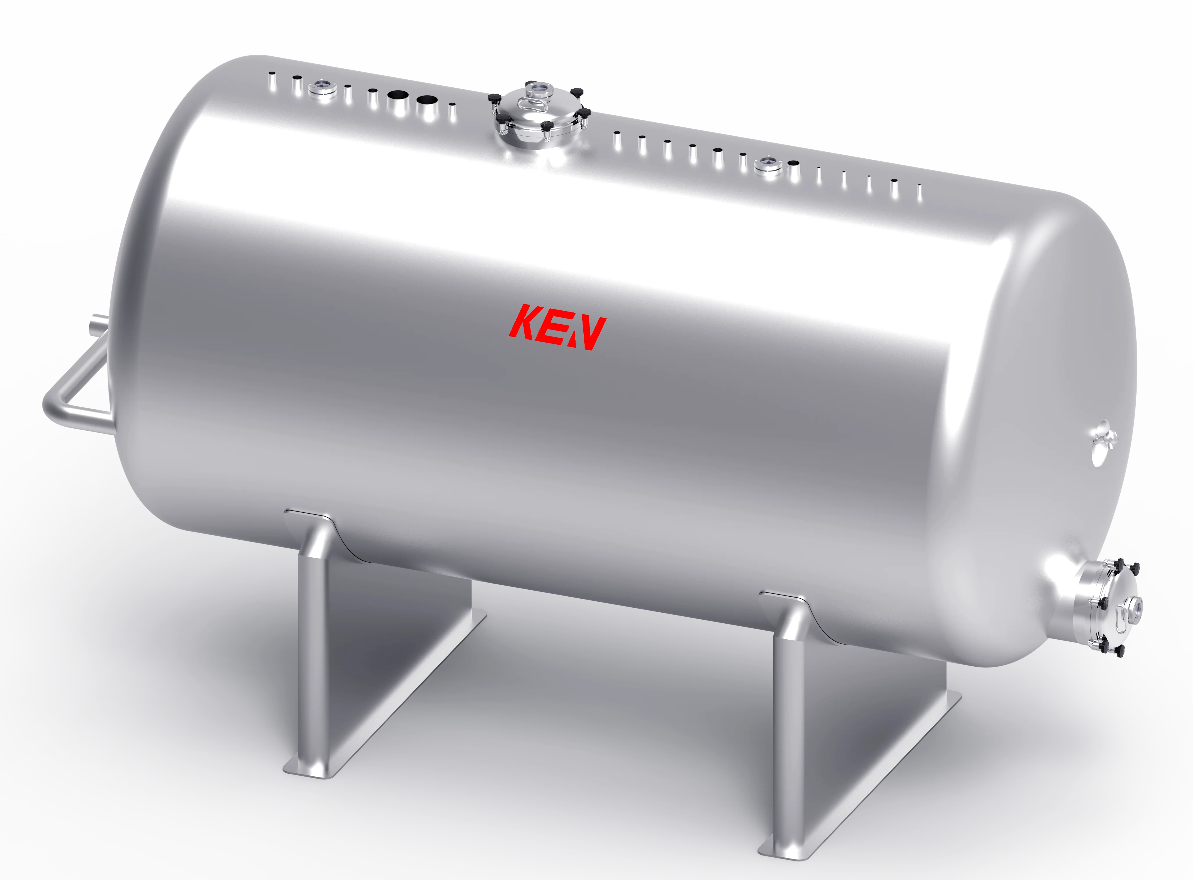 2000L  Hot Sale horizontal type  Vacuum Mixing Pressure  Storage Tank From China