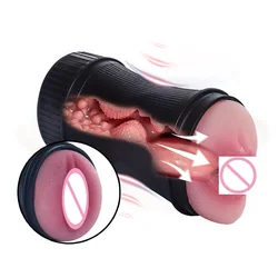 Mini Mouth Vagina Double Head Aircraft Cup Male Silicone Masturbator Simulation Channel Clip Suction Cup Aircraft Cup