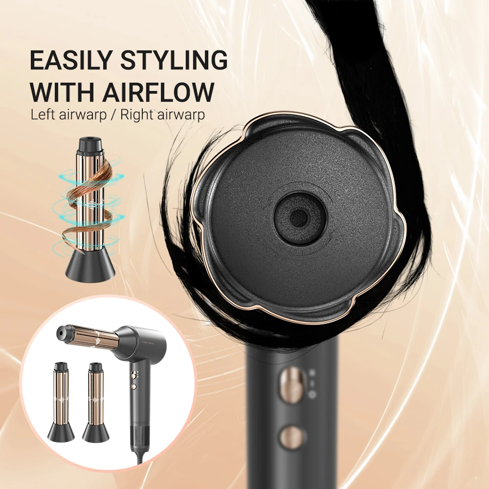 FMK New Arrival BLDC high speed motor portable professional Ionic hair dryer Super Sonic Hair Dryer 1800W blowdryer