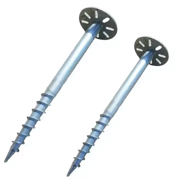 Galvanized Steel Solar Ground Anchor Screw Piles Foundation For Ground Mounting System