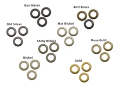 Custom shoe metal garment eyelets ring tops brass 3.5/4/4.5/5/ 6/ 8/ 10/12mm 25mm kit for clothing