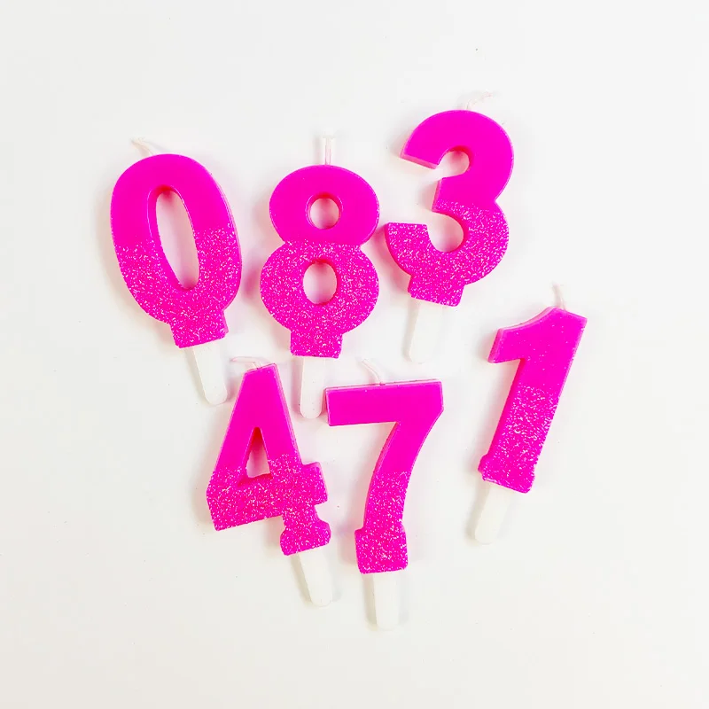 Number birthday candles from 0 to 9