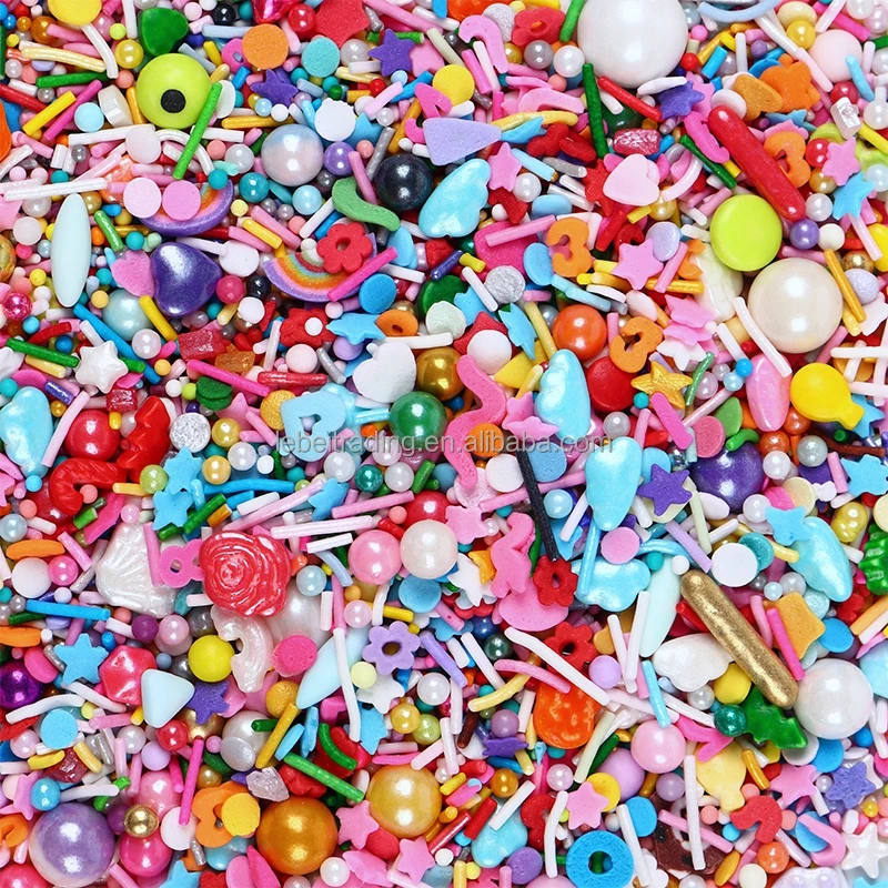 Promotional Gifts Candy Sprinkles 1kg Lucky Bags Edible Sprinkles Crafts Random Design Sprinkles Cake Decoration for Cake Art