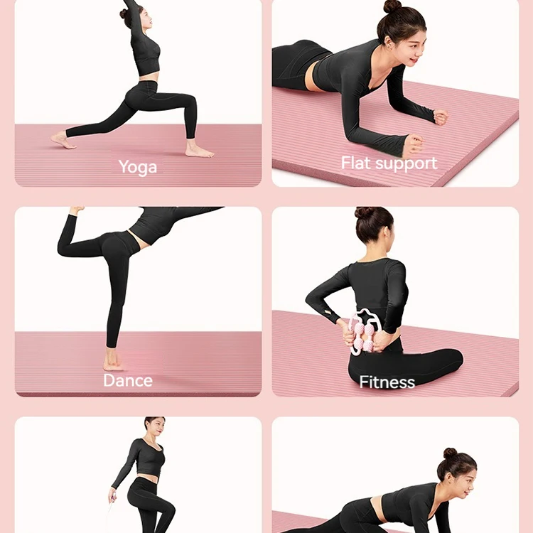 Custom printed eco-friendly NBR gym durable washable anti slip traveling colourful yoga mats for women pilates