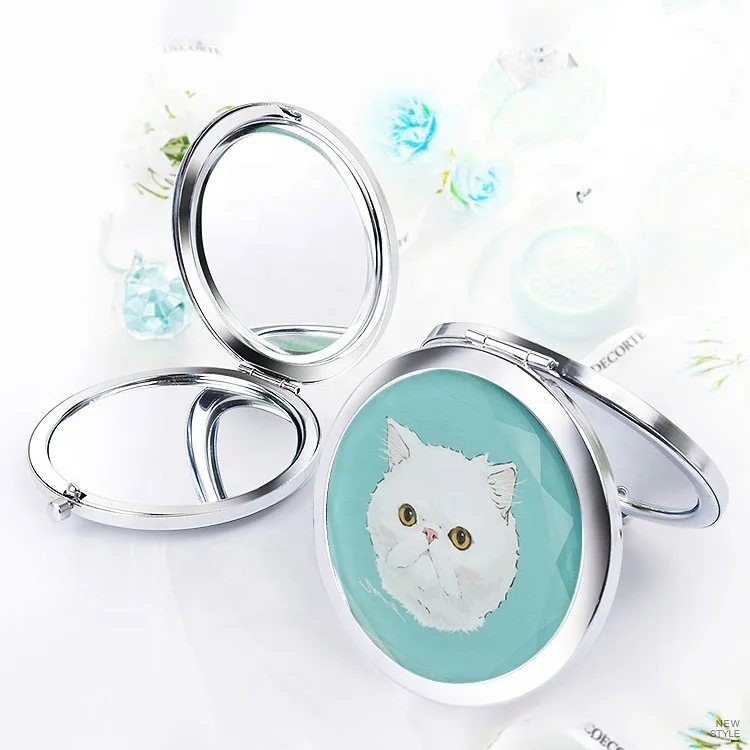 make-up mirror wholesale personalized handheld mirror/Customized  circular pocket mirror