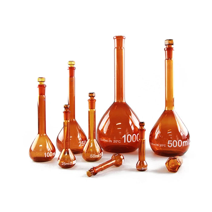 volumetric flask glass clear 200ml 250ml volumetric flask