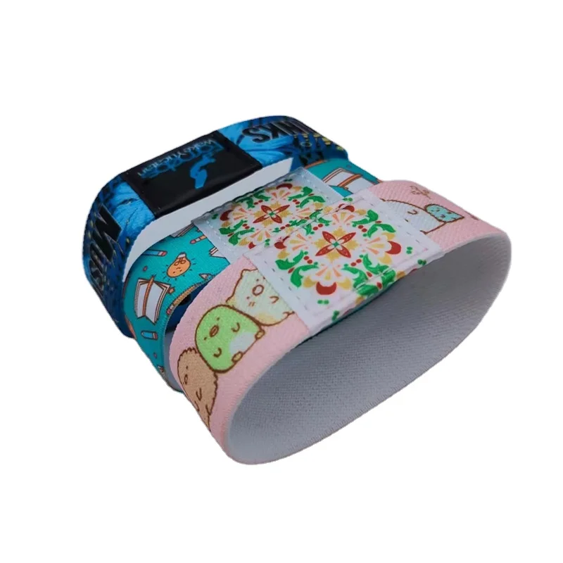 Custom NFC Elastic Fabric Wristband 13.56mhz Ultralight AES for gym/amusement park/exhibition/Cashless Payment