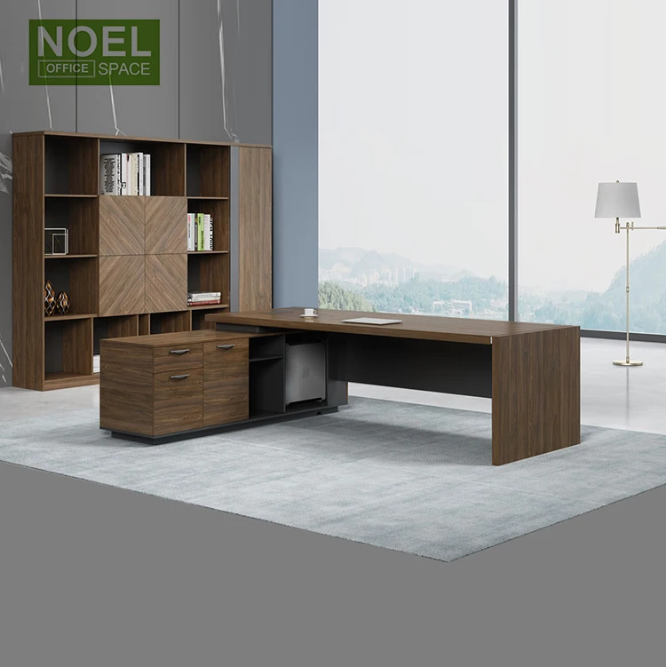 Modern L Shape home Office Desk Luxury High End Executive Office Desk And Chair Set Ceo Wooden Antique Office Table