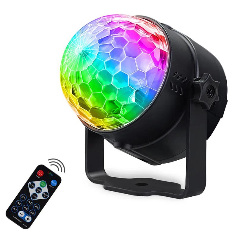 RGB светодиодный дискошар с дистанционным управлением и эффектом вечеринки сценический светильник освещение для диджея