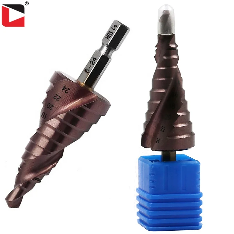 HSS M35 cobalt coated sheet metal step drill bit set