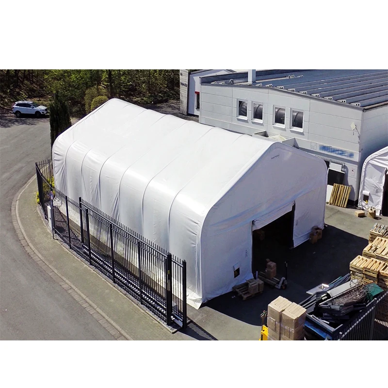 Good selling-GAISHI   Heavy Duty Galvanized Steel Frame Double Truss PVC Container Shelter Canopy Tent