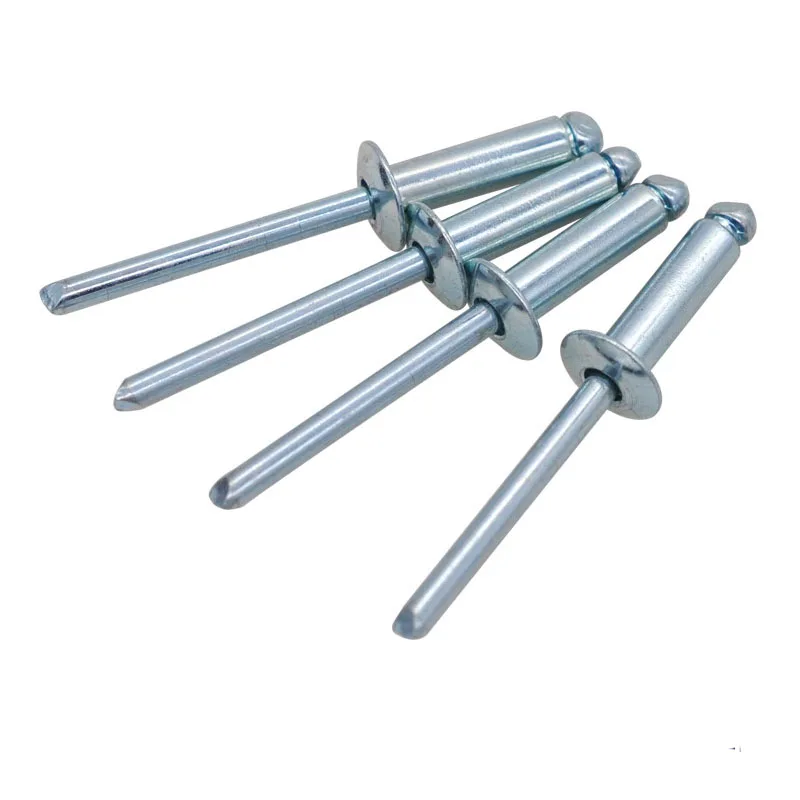 Factory Custom  GB12618 Steel  Blue zinc Open Oval Head Bind Rivets