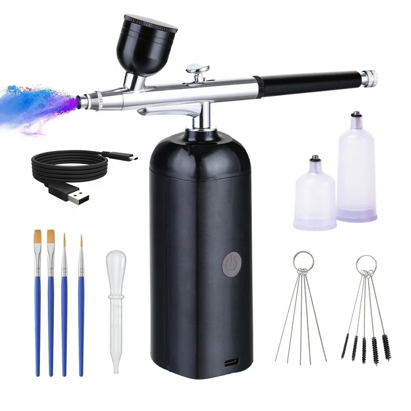 Portable Mini Professional Multifunction Brow Tint Barber Airbrush Spray Gun Airbrush Compressor Makeup Machine