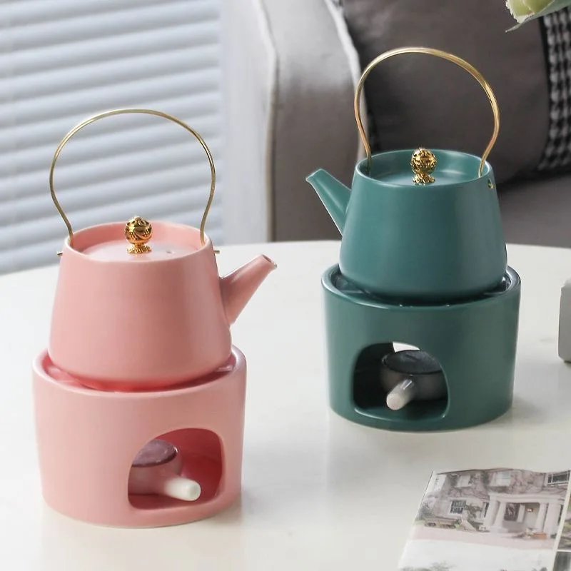 European style High quality Wholesale winter Portable ceramic Teapot Set gift In Stock Mini Japanese Ceramic Teacup Teapot Set